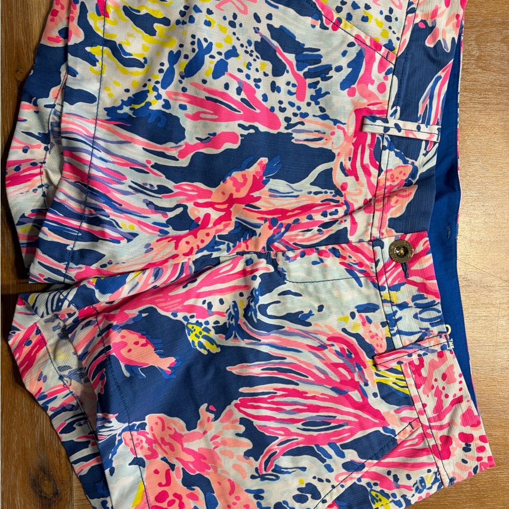 Lilly Pulitzer Multicolor Tropical Print Shorts - Navy, Pink, Yellow